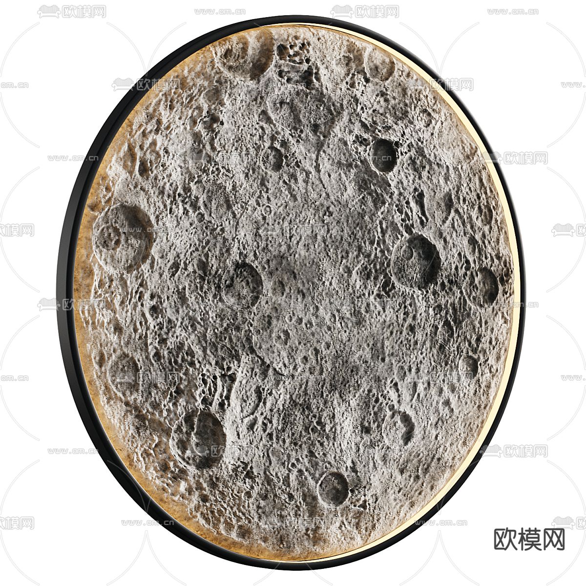 壁灯 月球灯3d模型下载（渲染图2）