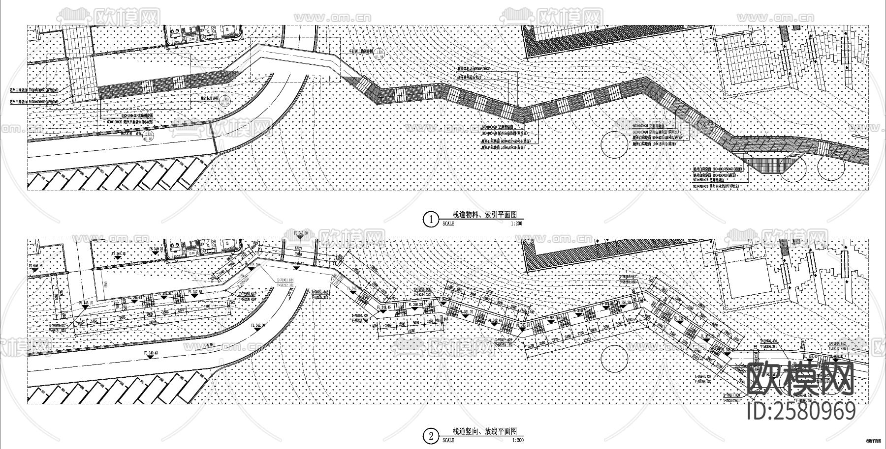 栈道 铁艺桥 栏杆CAD施工图下载（渲染图5）