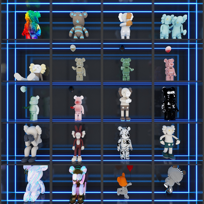  现代公仔 手办su模型 