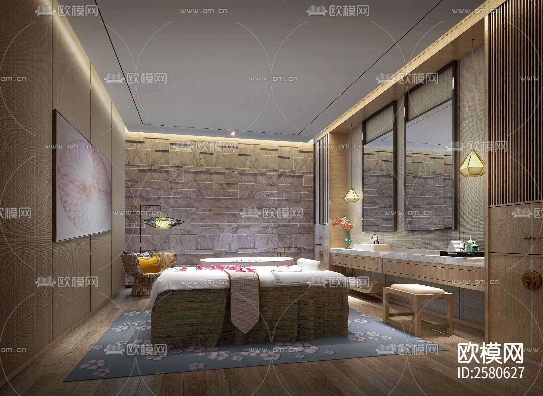 KTV会所cad施工图下载（渲染图3）