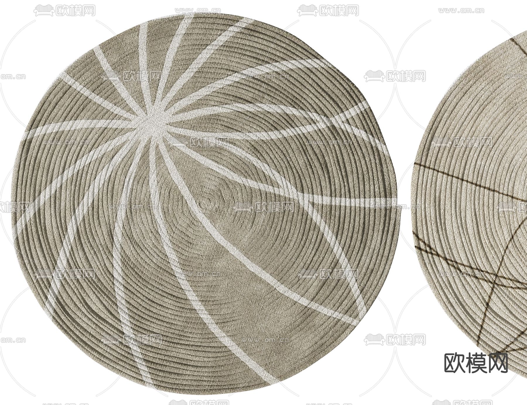 圆形地毯3d模型下载（渲染图1）