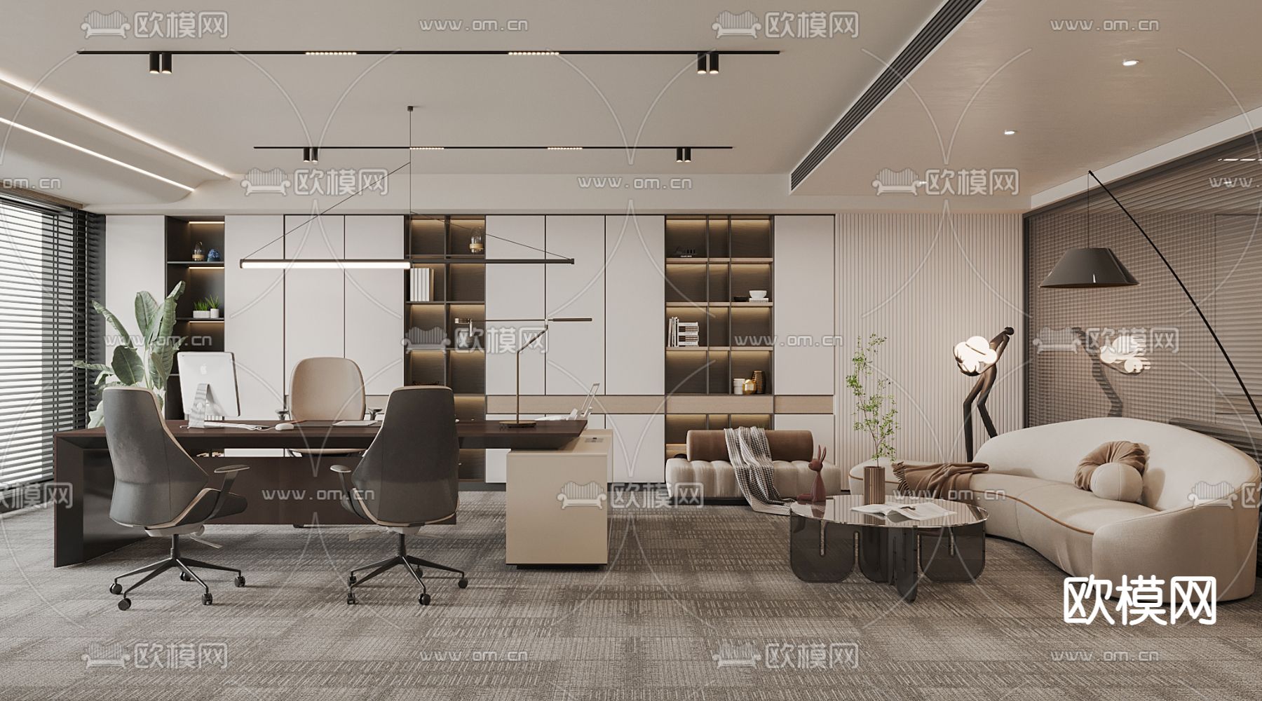 总经理室 董事长室3d模型下载