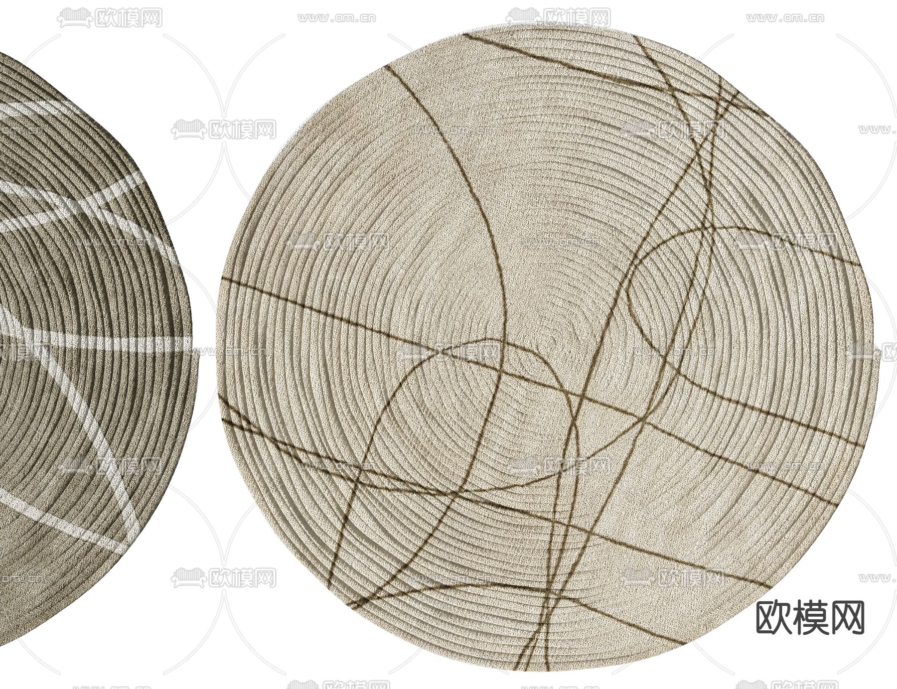 圆形地毯3d模型下载（渲染图2）