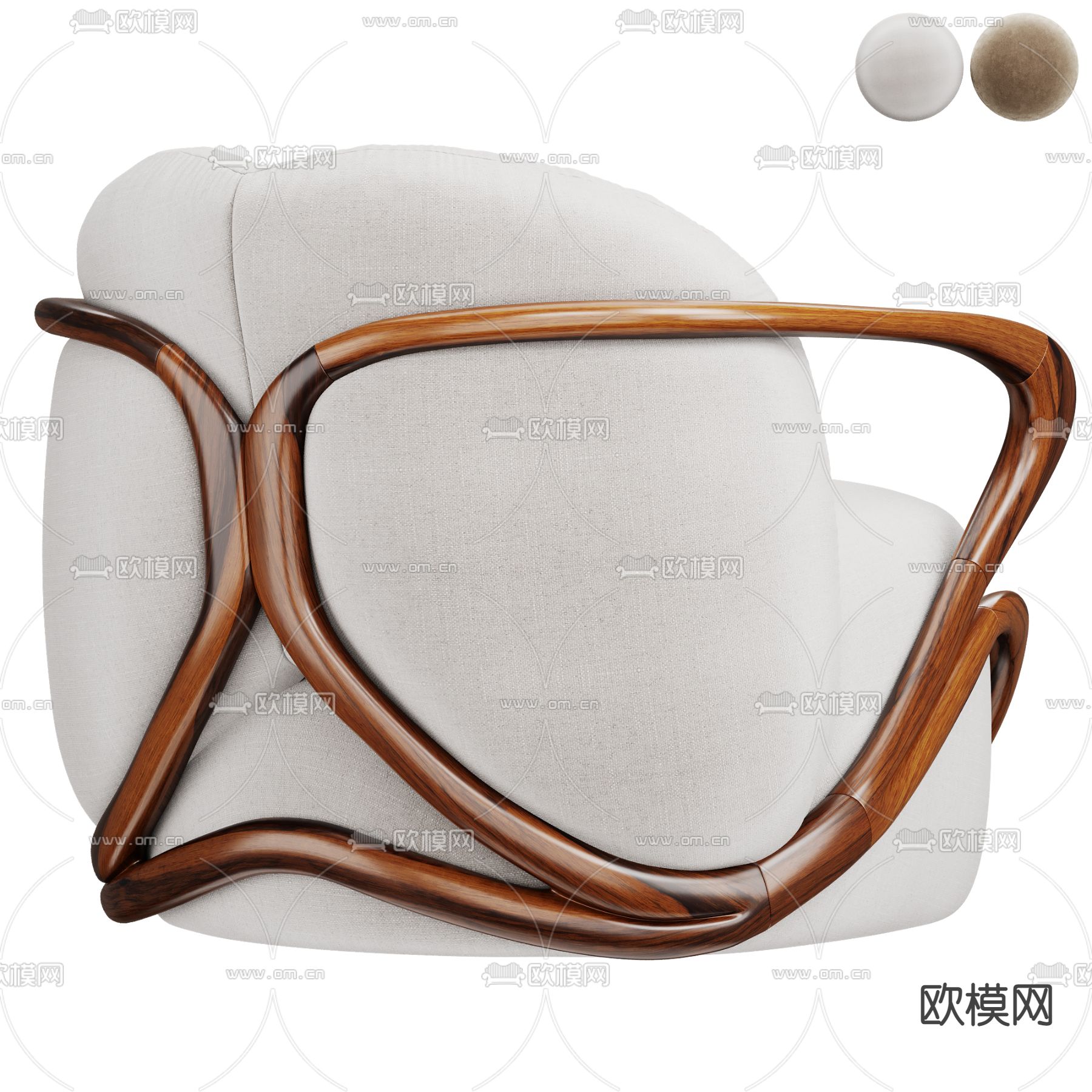 Giorgetti 休闲沙发3d模型下载（渲染图2）