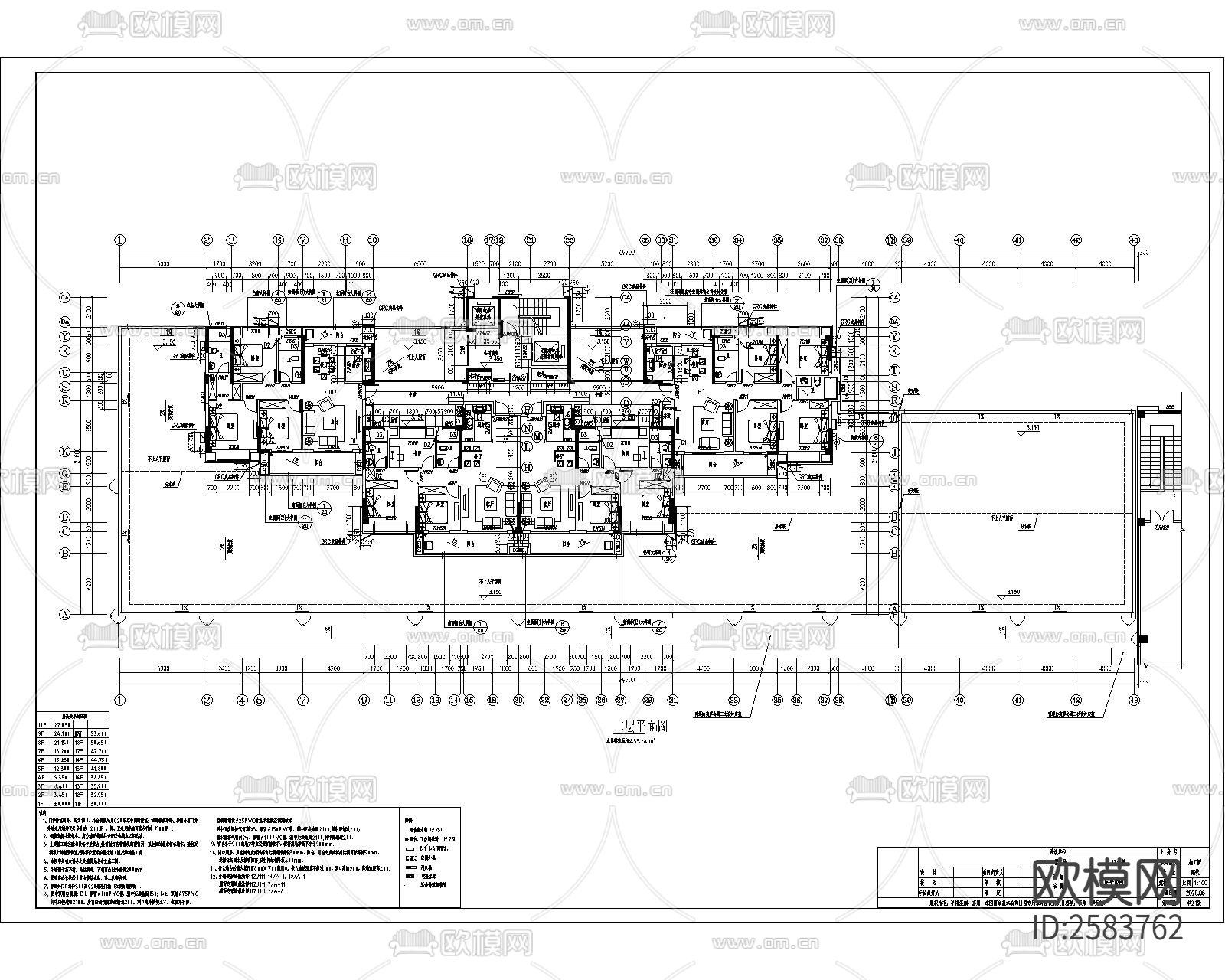 多高层结构建筑cad施工图下载（渲染图4）