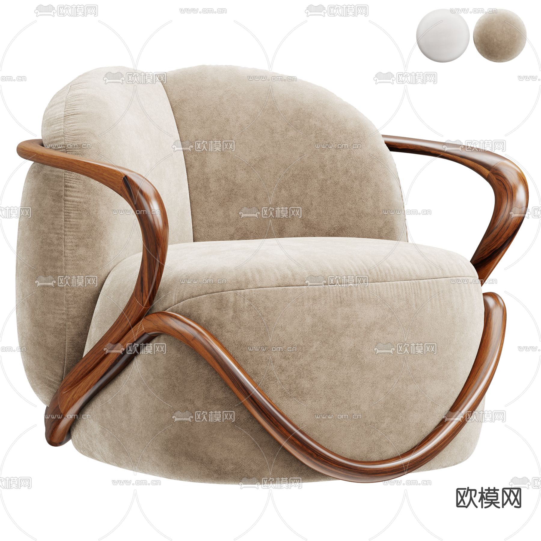 Giorgetti 休闲沙发3d模型下载（渲染图5）