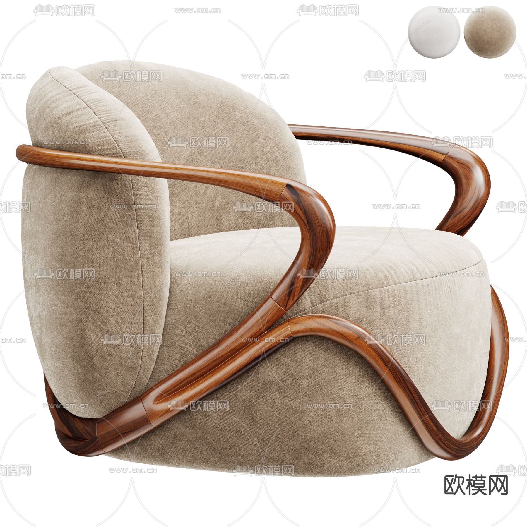Giorgetti 休闲沙发3d模型下载（渲染图4）