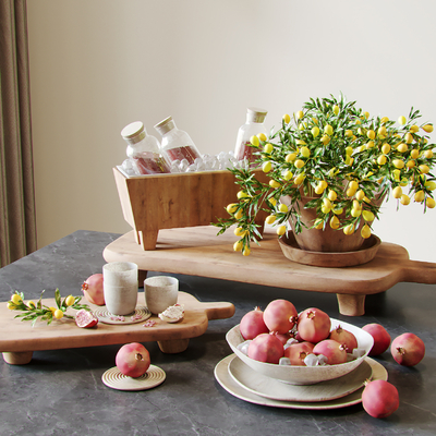  水果金桔石榴su模型 