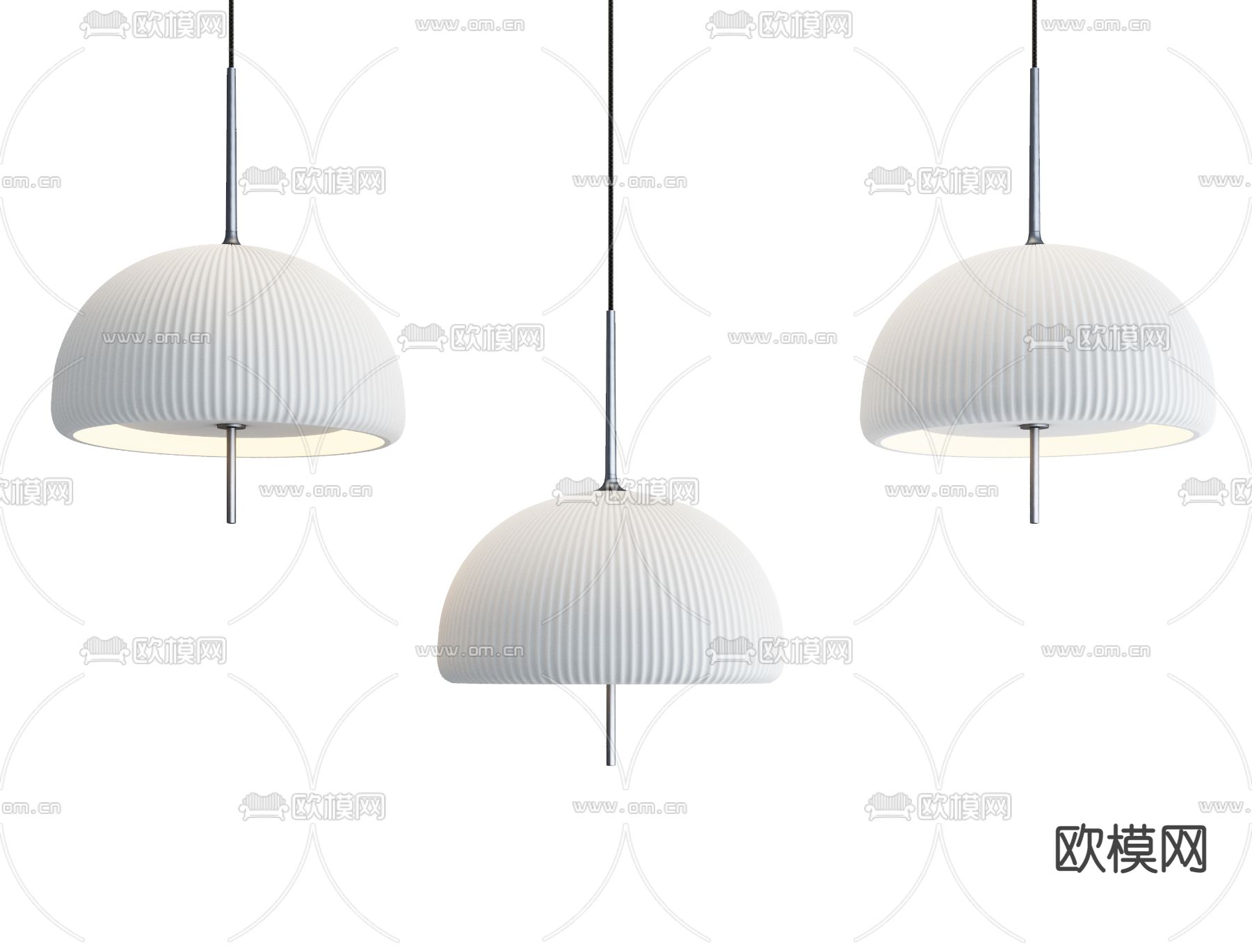 奶油风吊灯 床头灯3d模型下载