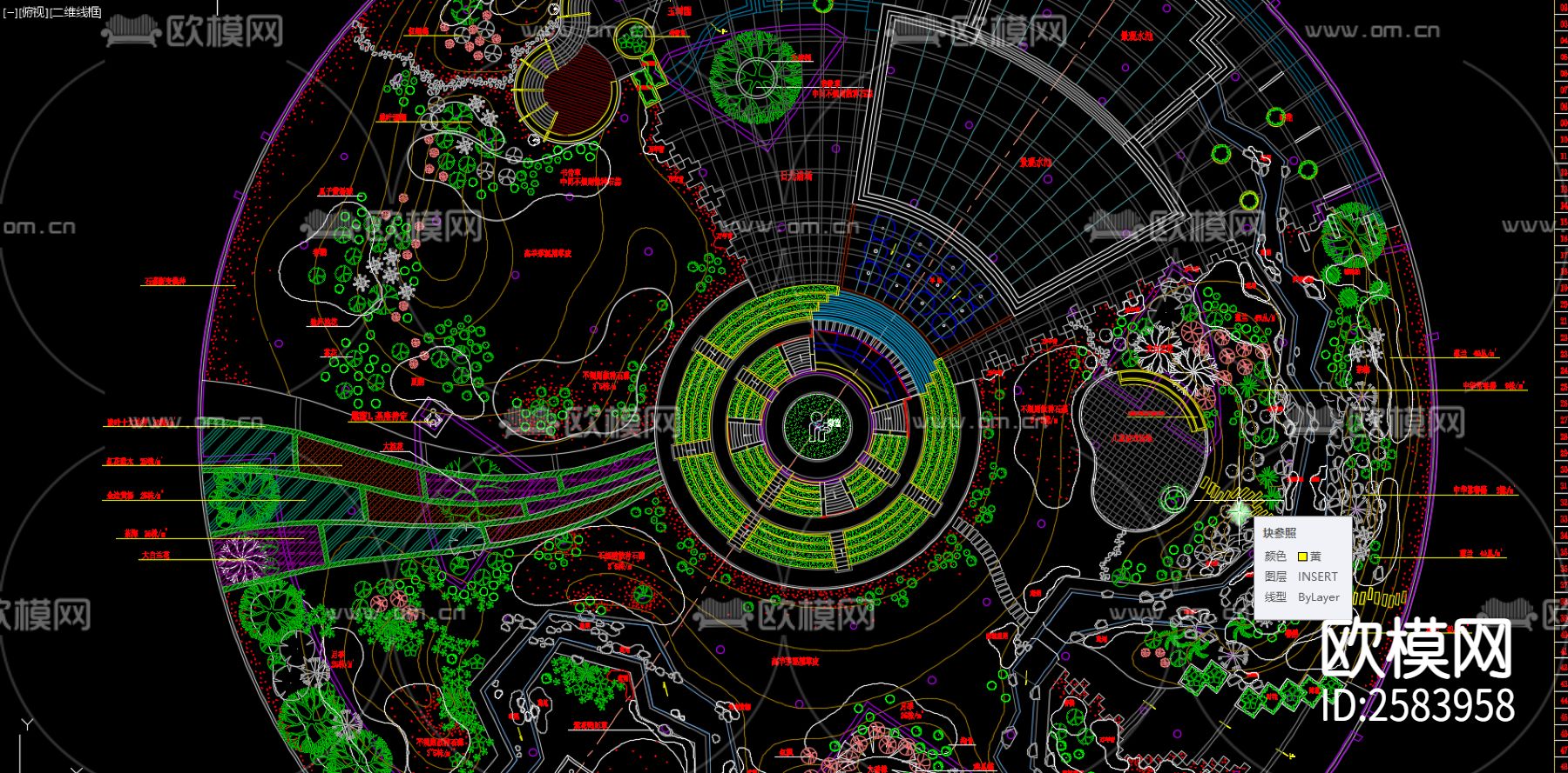 小区种植设计方案cad施工图下载（渲染图4）