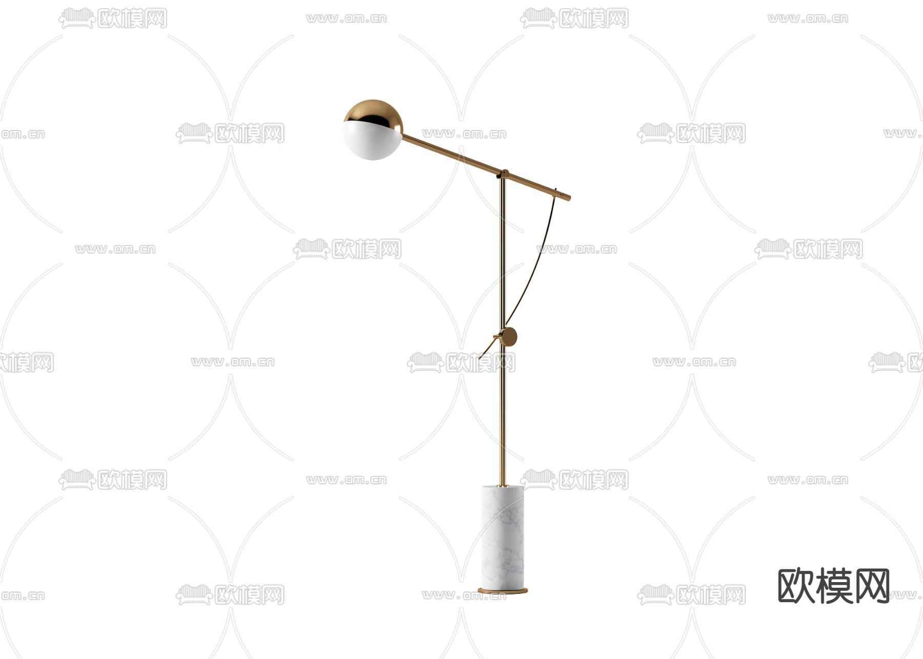 现代落地灯3d模型下载