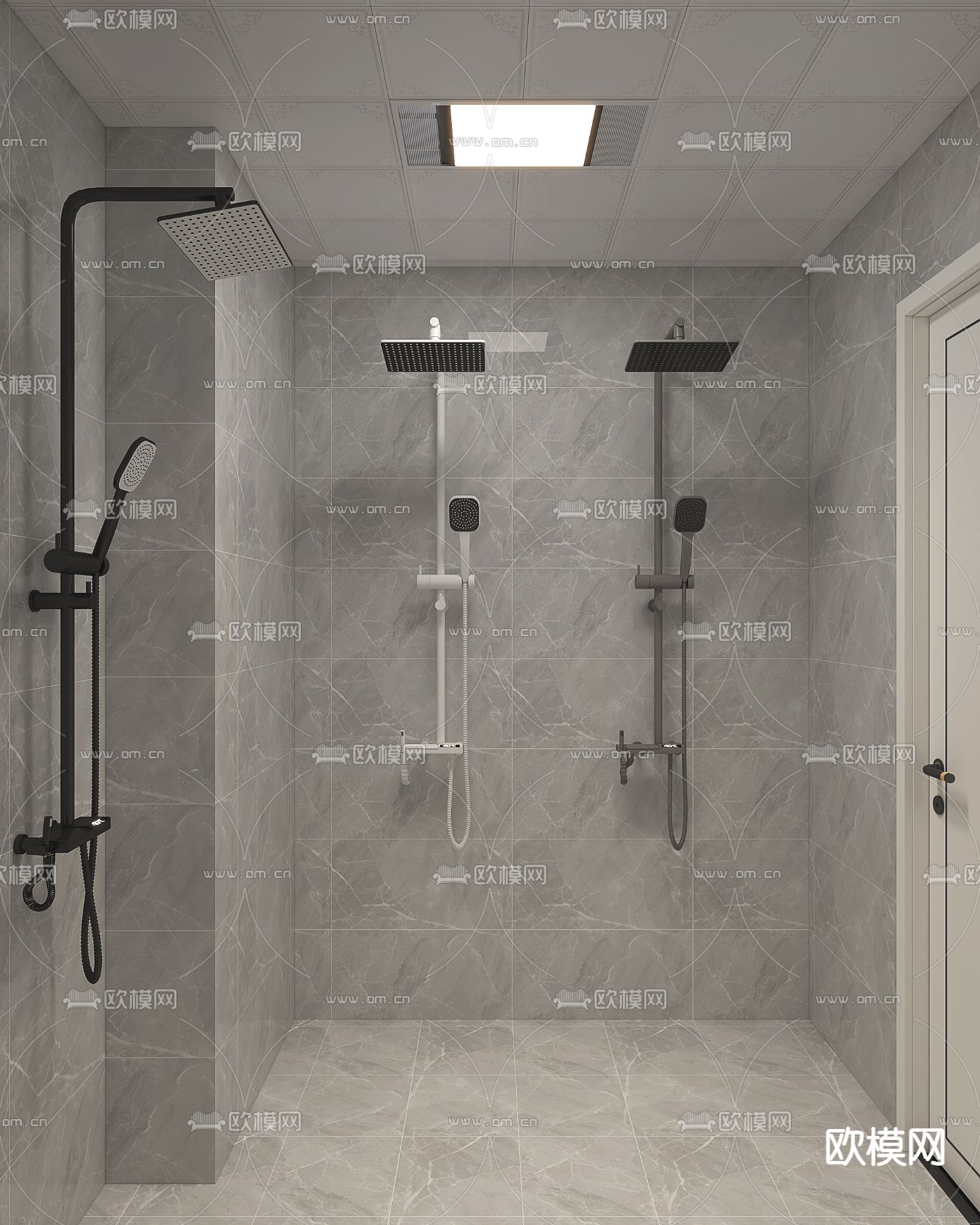 淋浴花洒 喷头免费3d模型下载