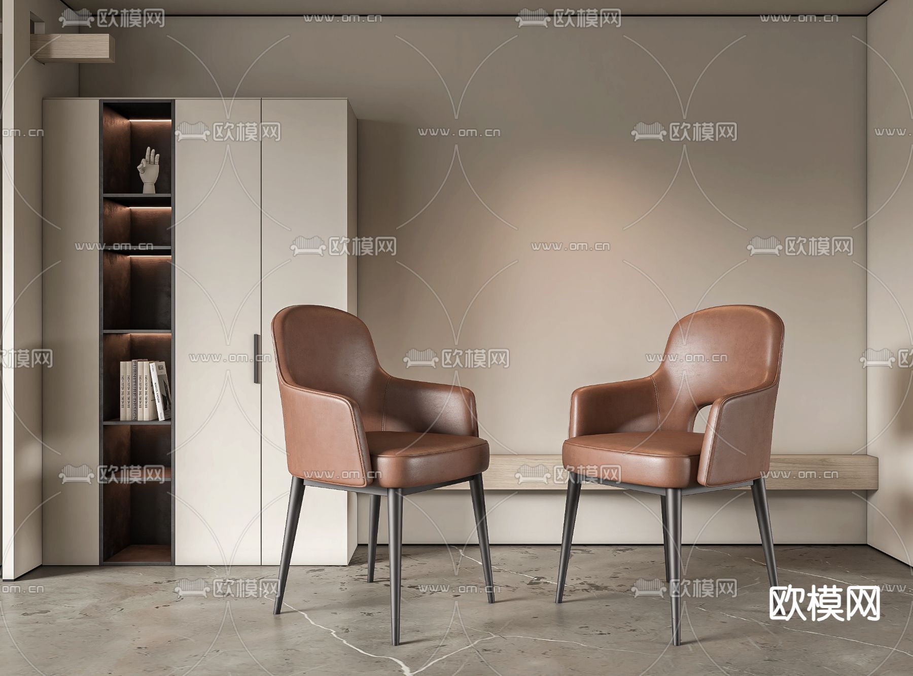 现代椅子 餐椅3d模型下载