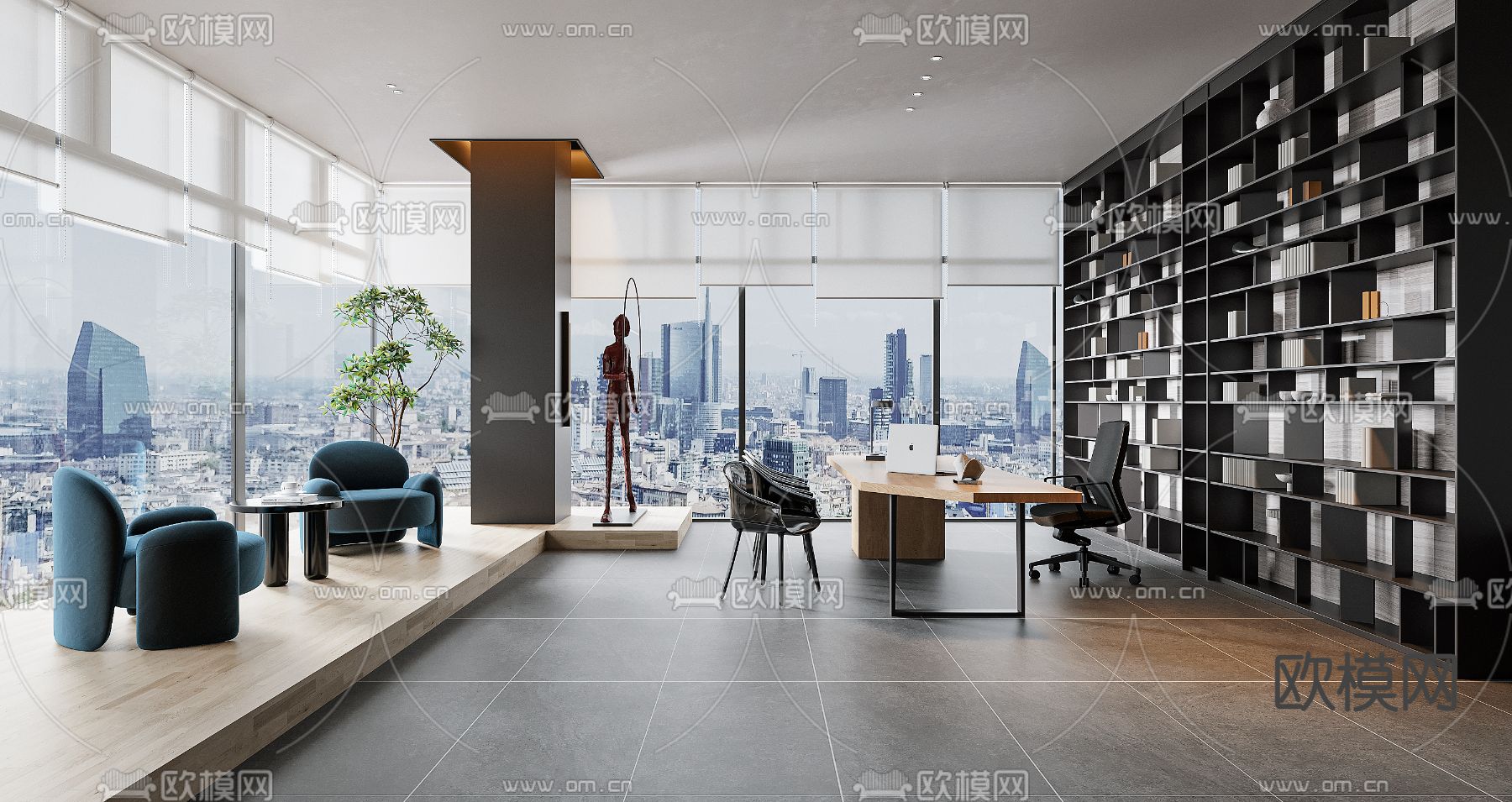 总经理室 董事长室3d模型下载