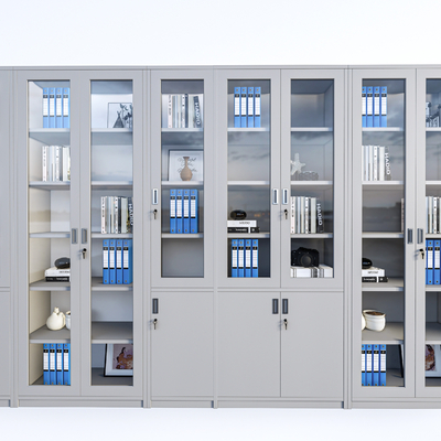  现代文件柜 办公柜su模型 