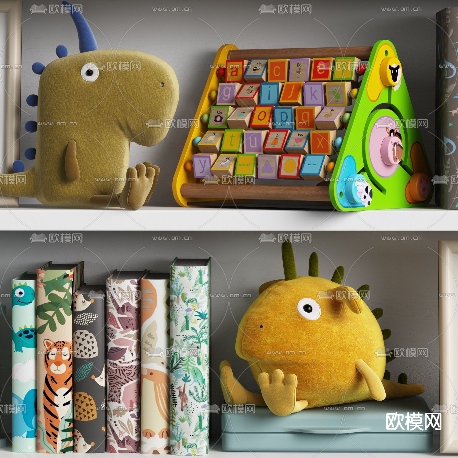儿童摆件 玩偶书籍 卡通画3d模型下载（渲染图4）