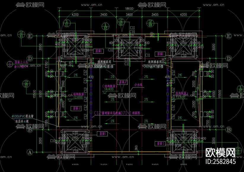 歐式建堂建筑全套cad施工圖下載(渲染圖6)