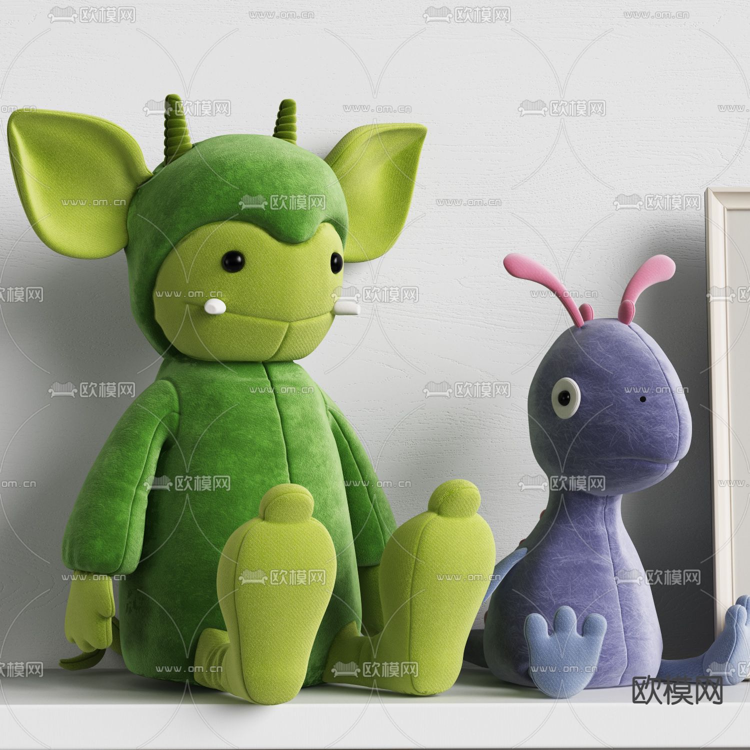 儿童摆件 玩偶书籍 卡通画3d模型下载（渲染图2）