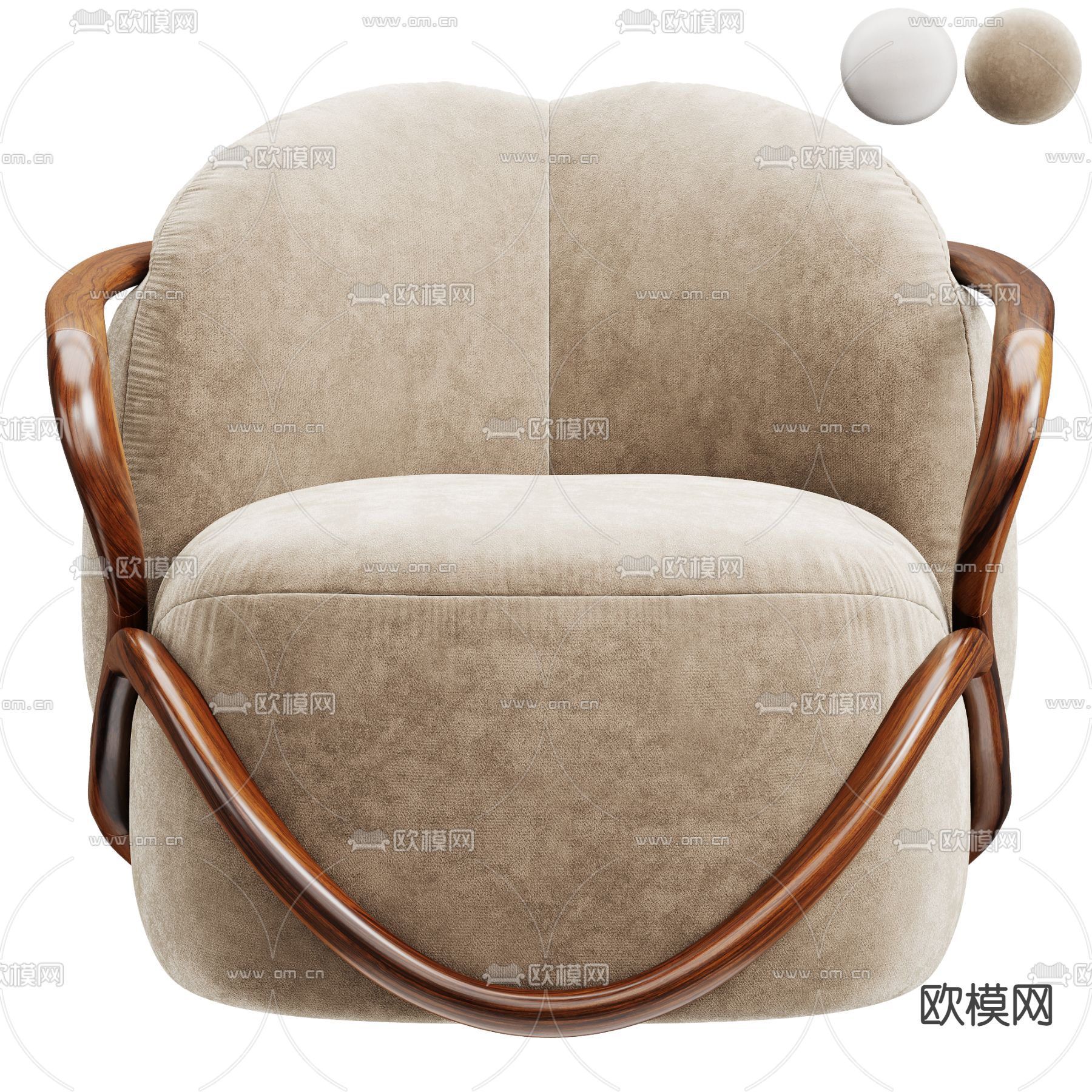 Giorgetti 休闲沙发3d模型下载（渲染图3）