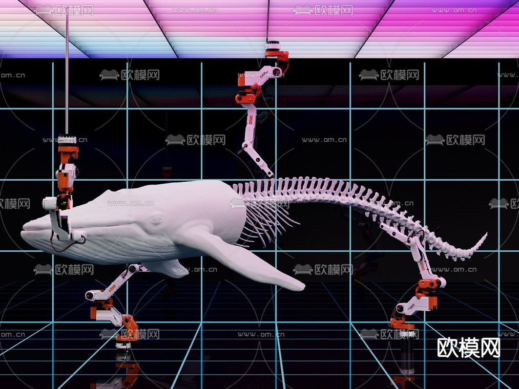 鲸鱼雕塑 艺术摆件3d模型下载_ID14033902_3dmax免费模型-欧模网