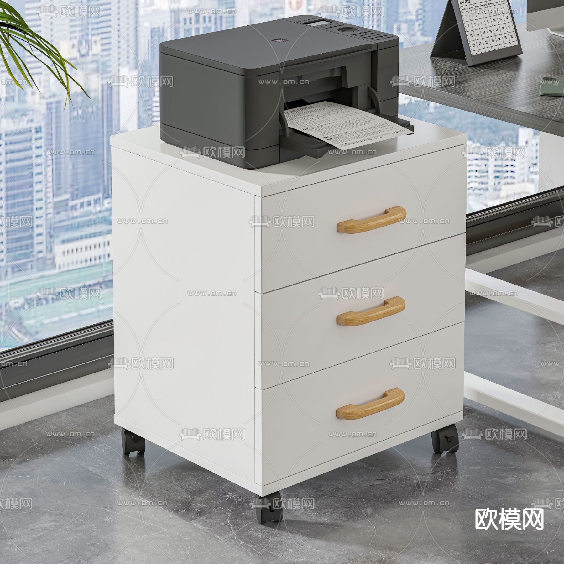 办公柜 矮柜 文件柜3d模型下载