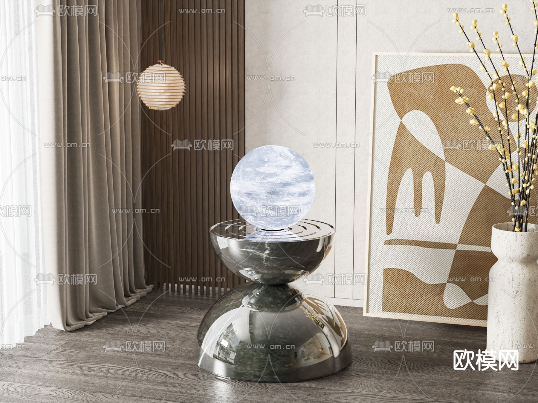 边几 圆几3d模型下载