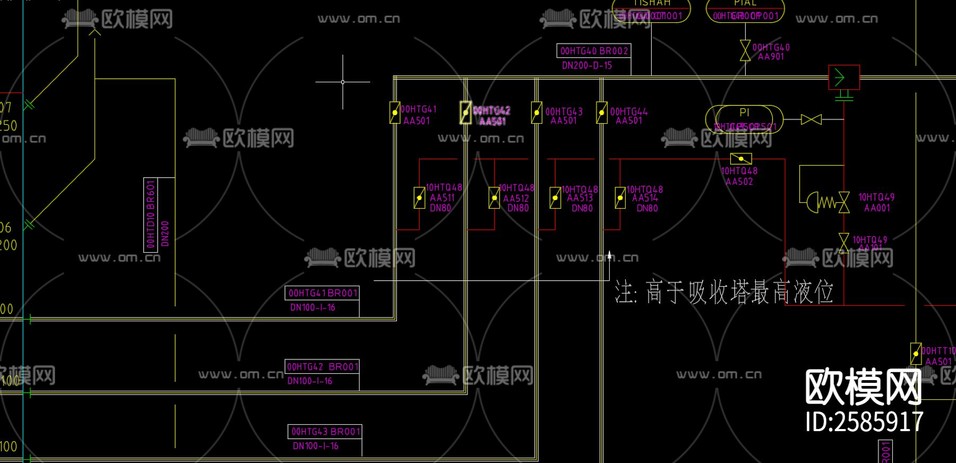 脱硫全套PID图CAD施工图下载(渲染图8)