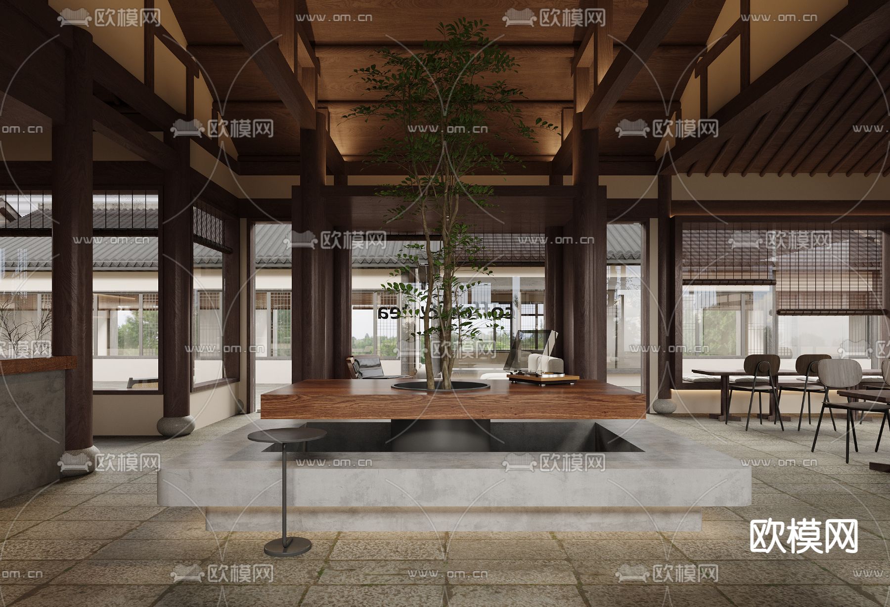 咖啡店 咖啡馆3d模型下载（渲染图3）