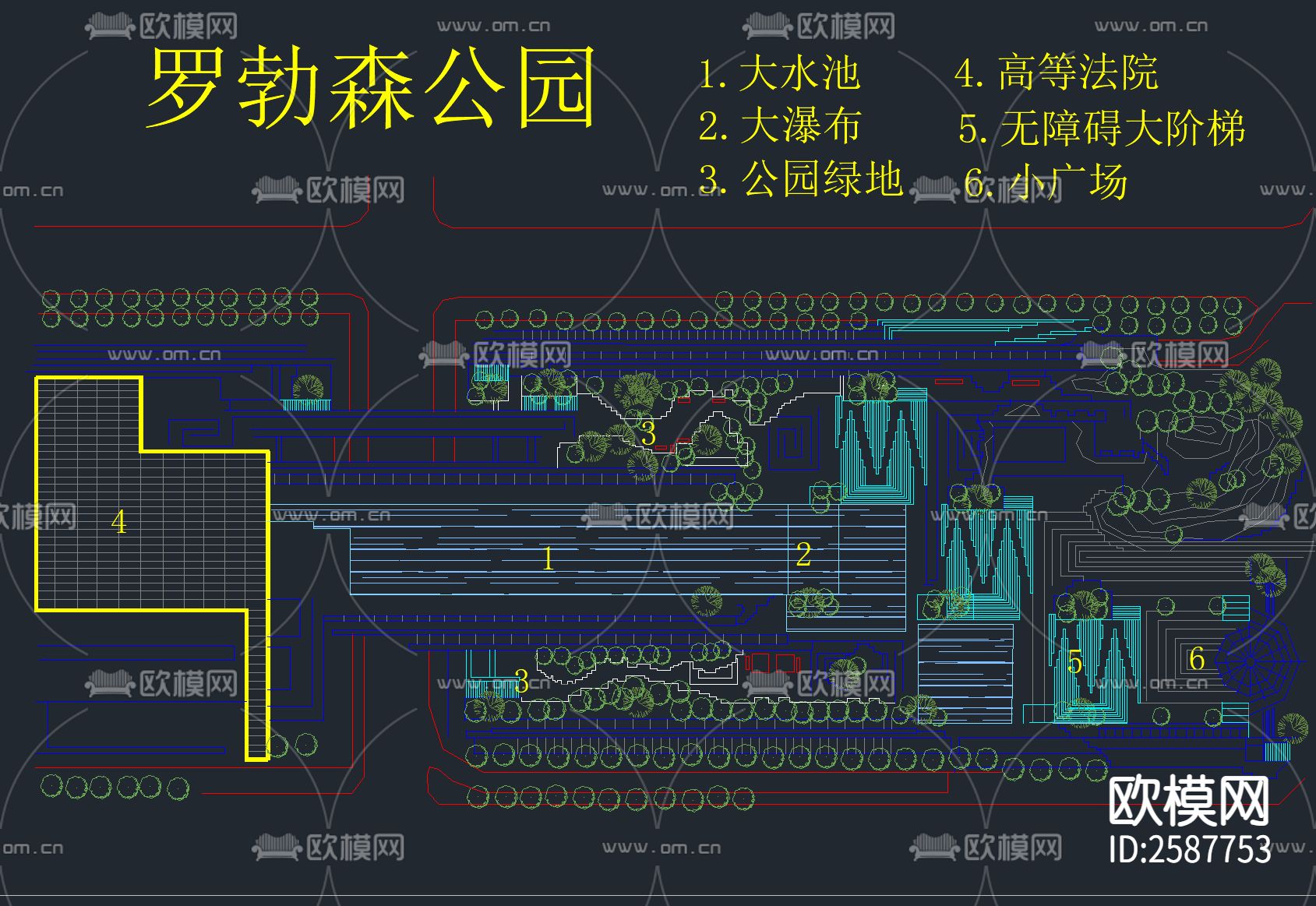 园林景观节点大样下载（渲染图6）