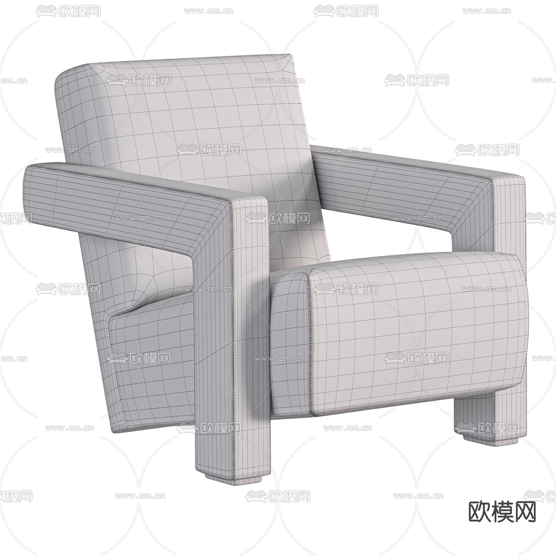 Kreslo Utrecht by Cassina 休闲沙发3d模型下载（渲染图3）