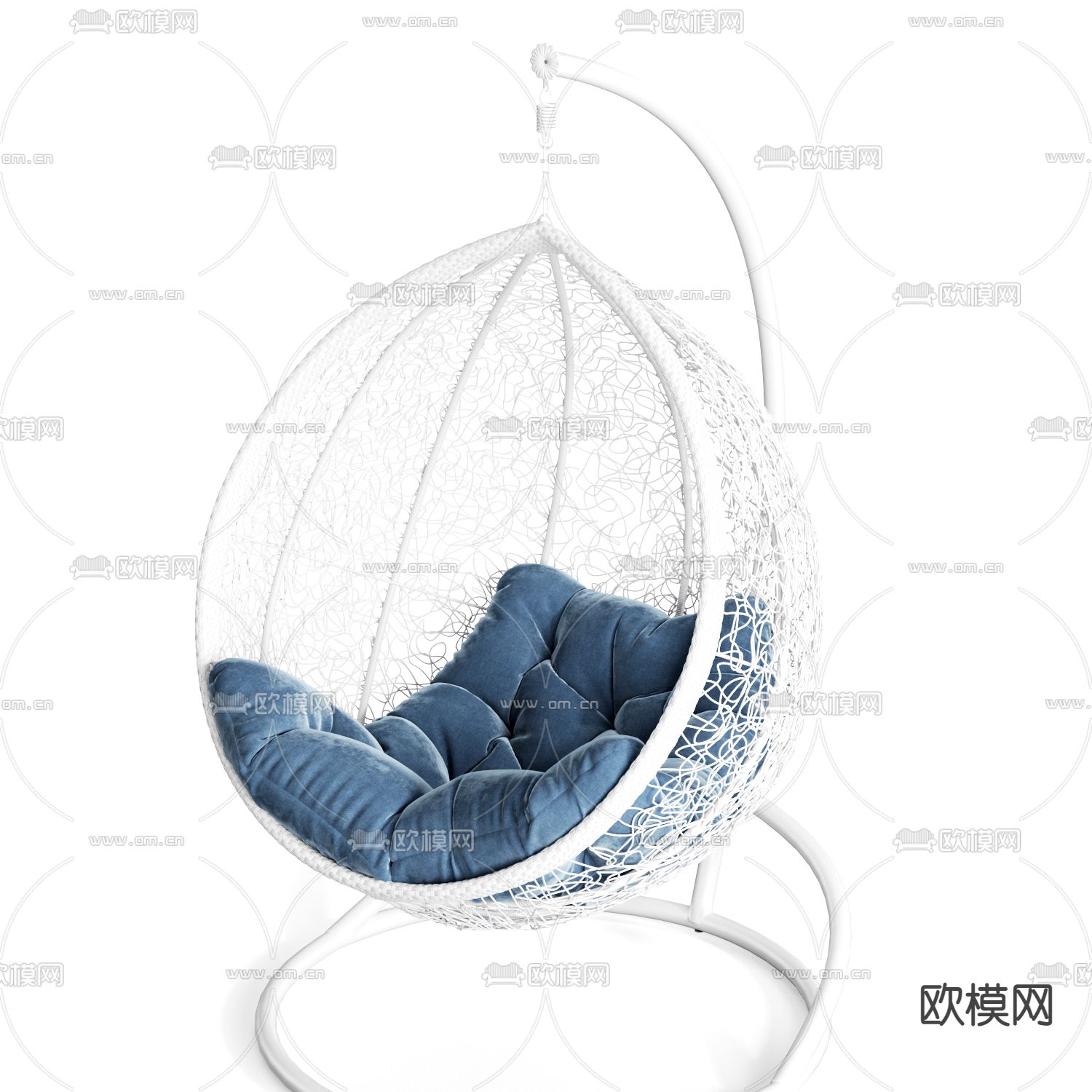 藤编吊椅3d模型下载（渲染图2）