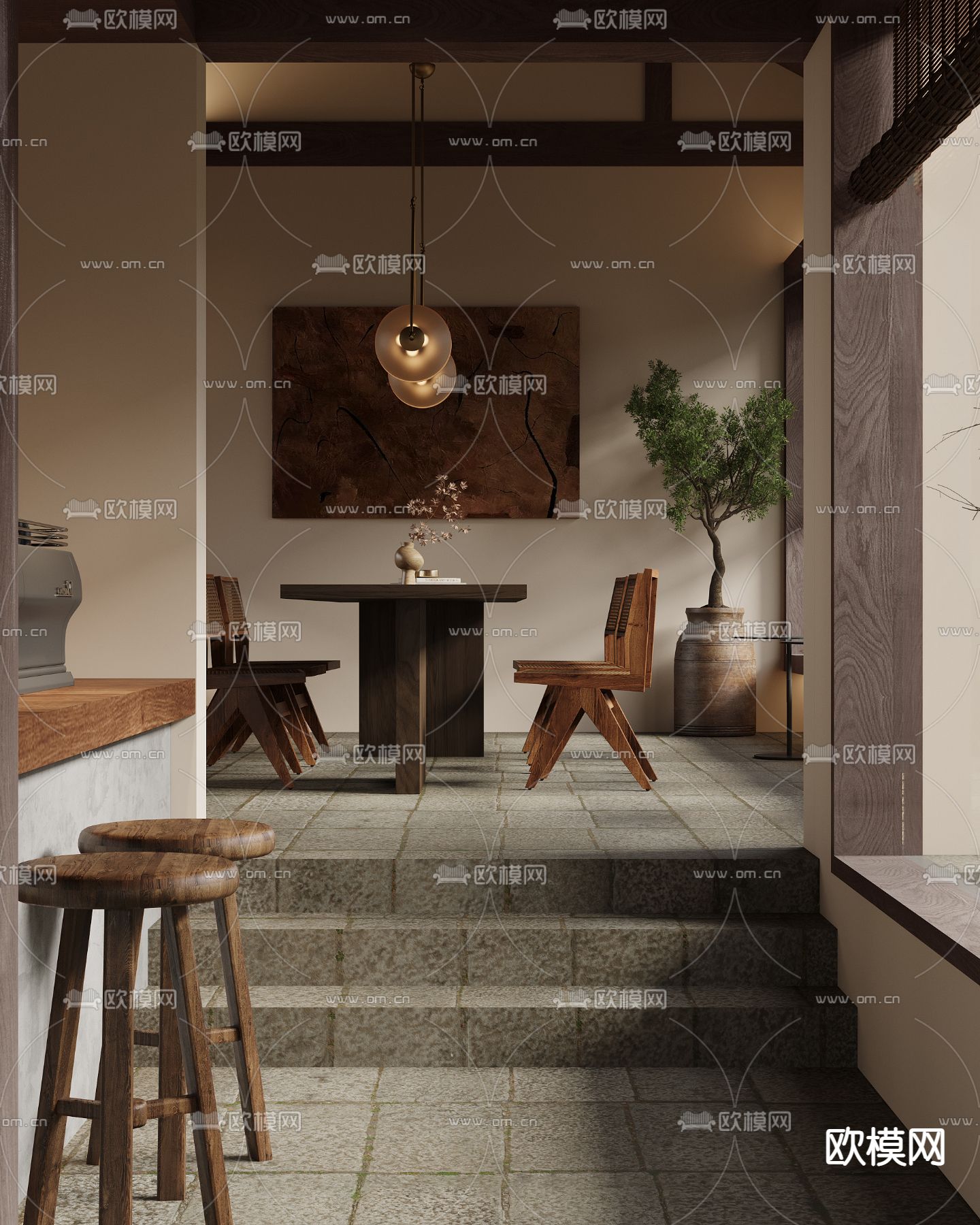 咖啡店 咖啡馆3d模型下载（渲染图5）