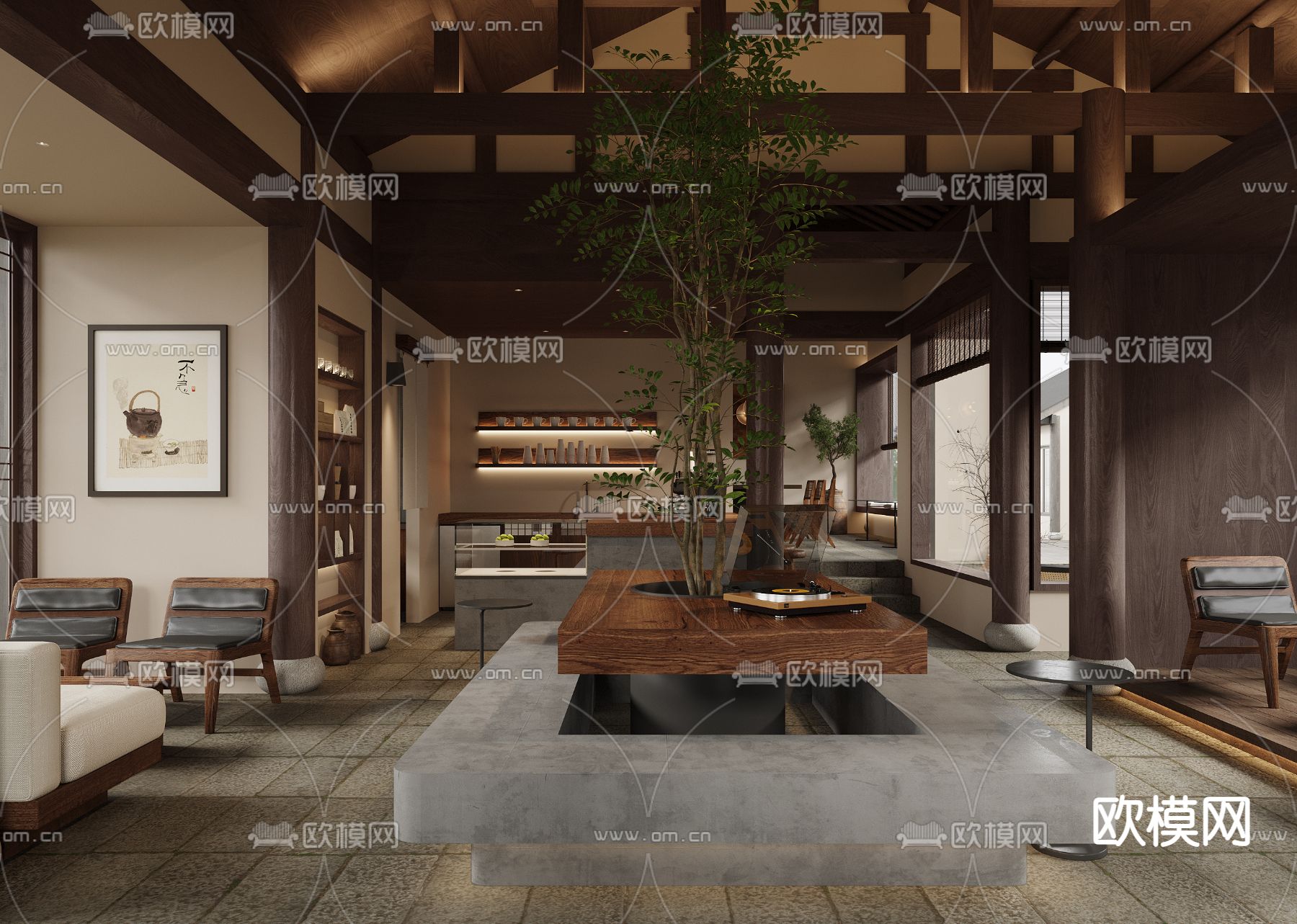 咖啡店 咖啡馆3d模型下载（渲染图9）