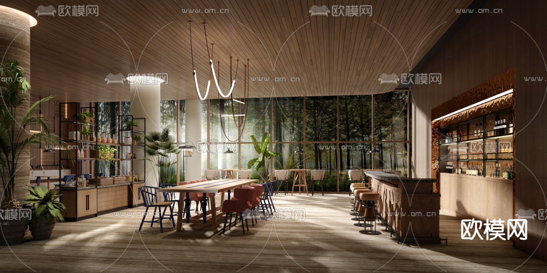 茶餐厅 西餐厅3d模型下载