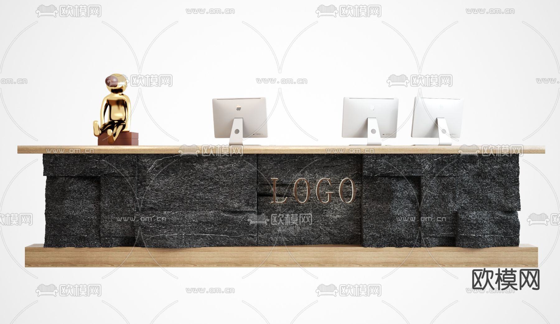 服务台 接待台 前台3d模型下载