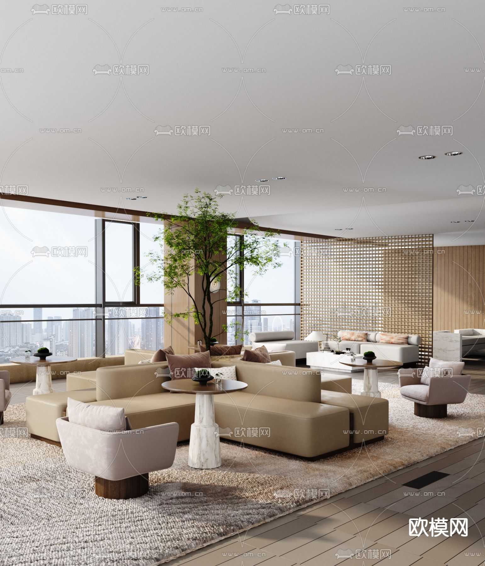 范可萨设计 售楼处洽谈区3d模型