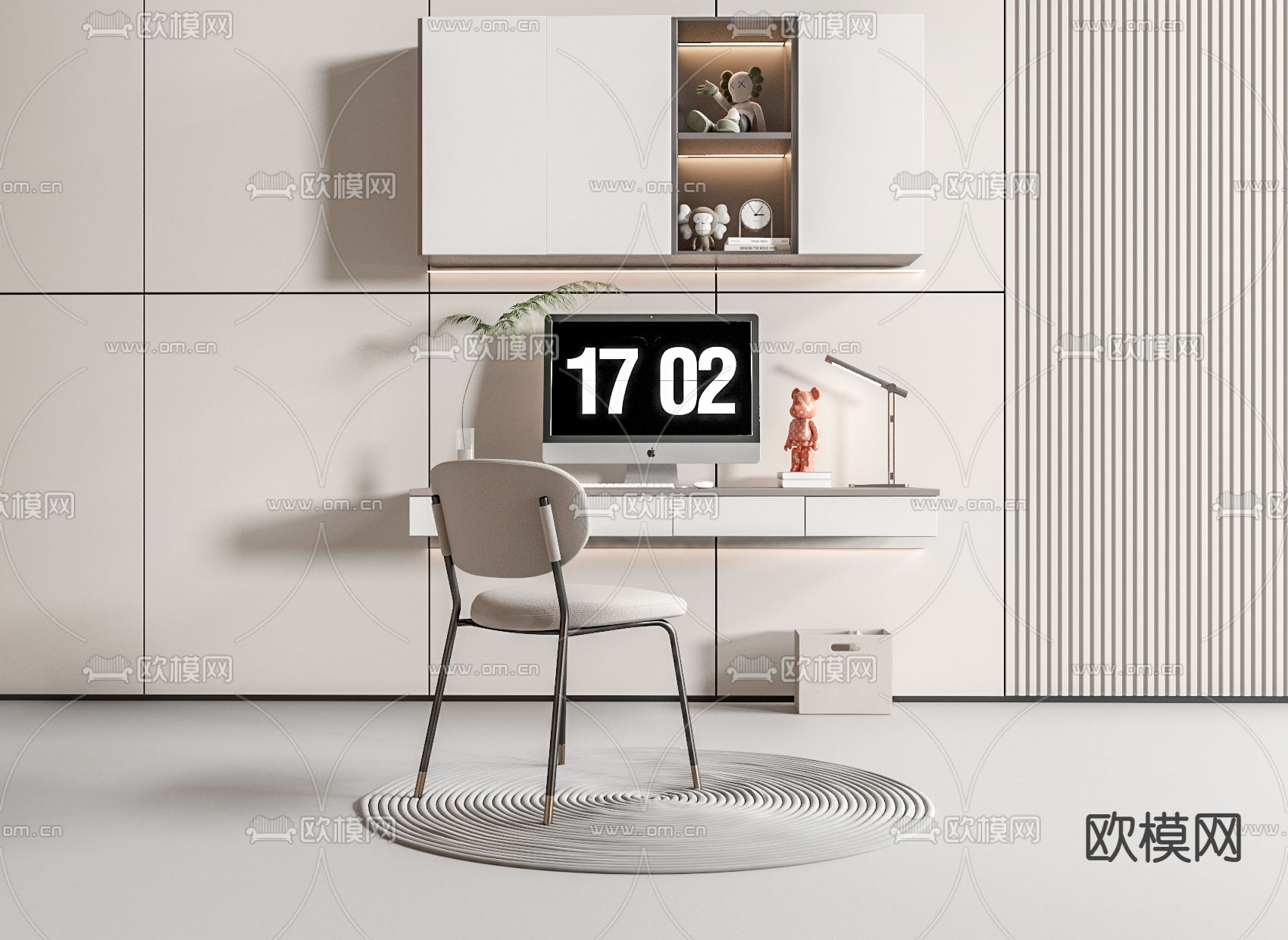 书桌 写字台 电脑桌3d模型下载