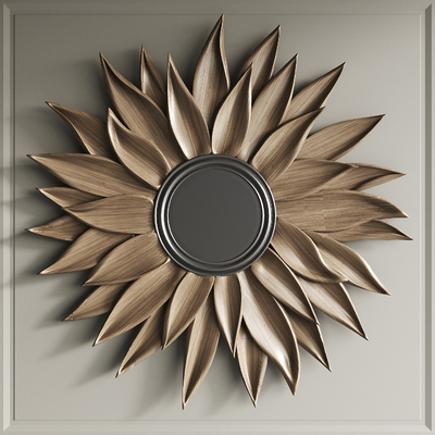 侘寂风墙饰su模型