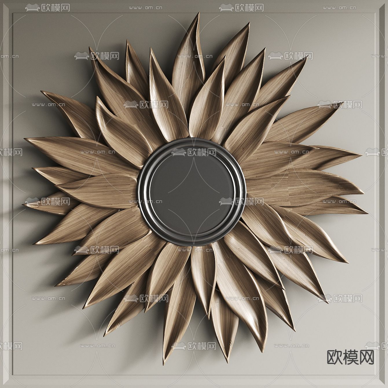 侘寂风墙饰su模型