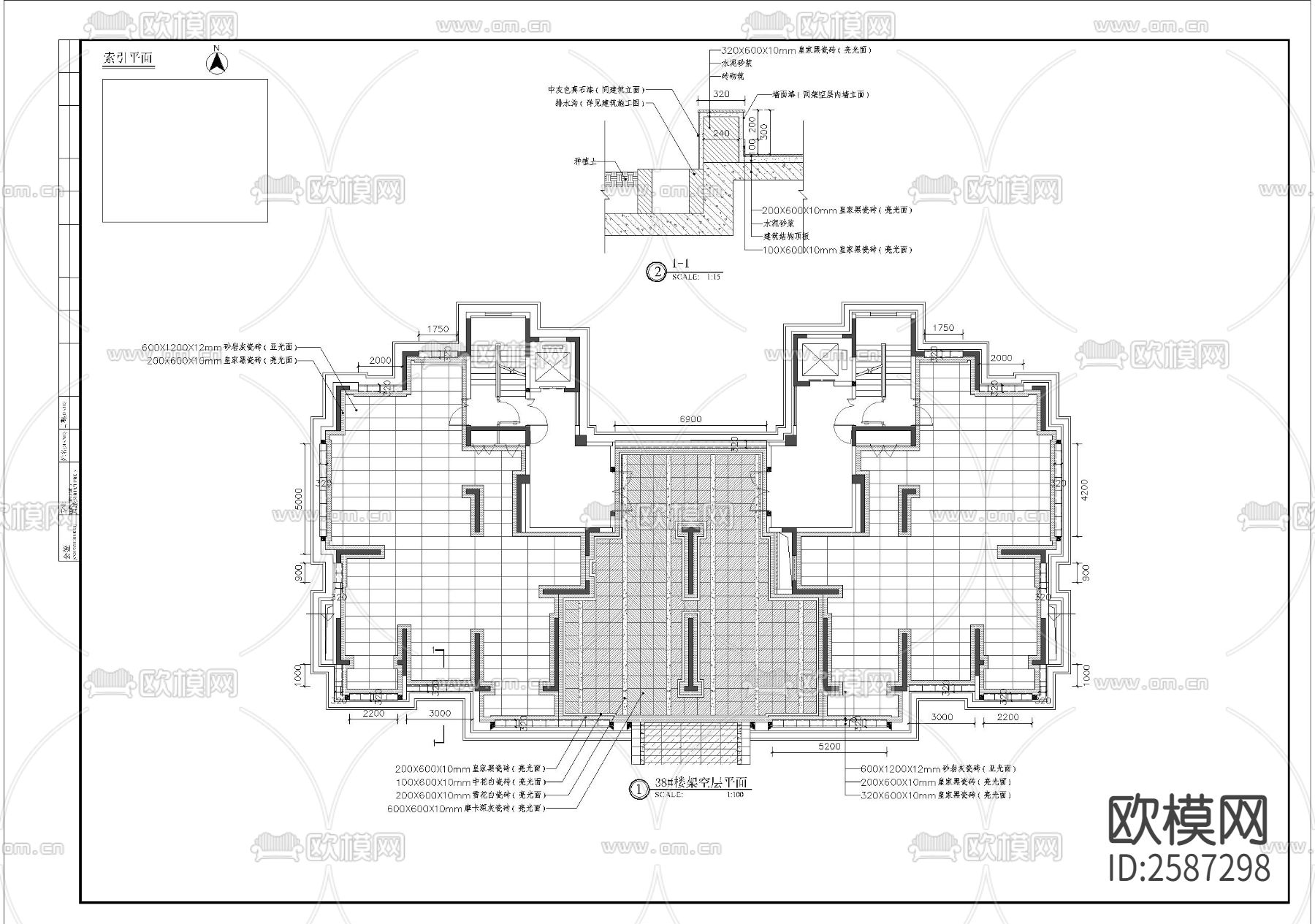 架空层细部节点大样下载（渲染图4）