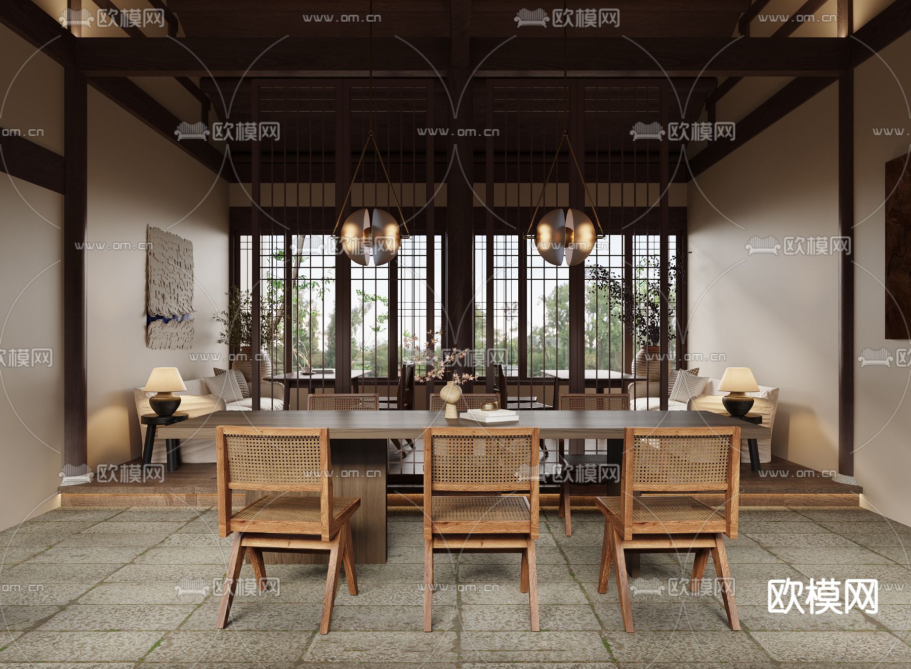 咖啡店 咖啡馆3d模型下载（渲染图4）