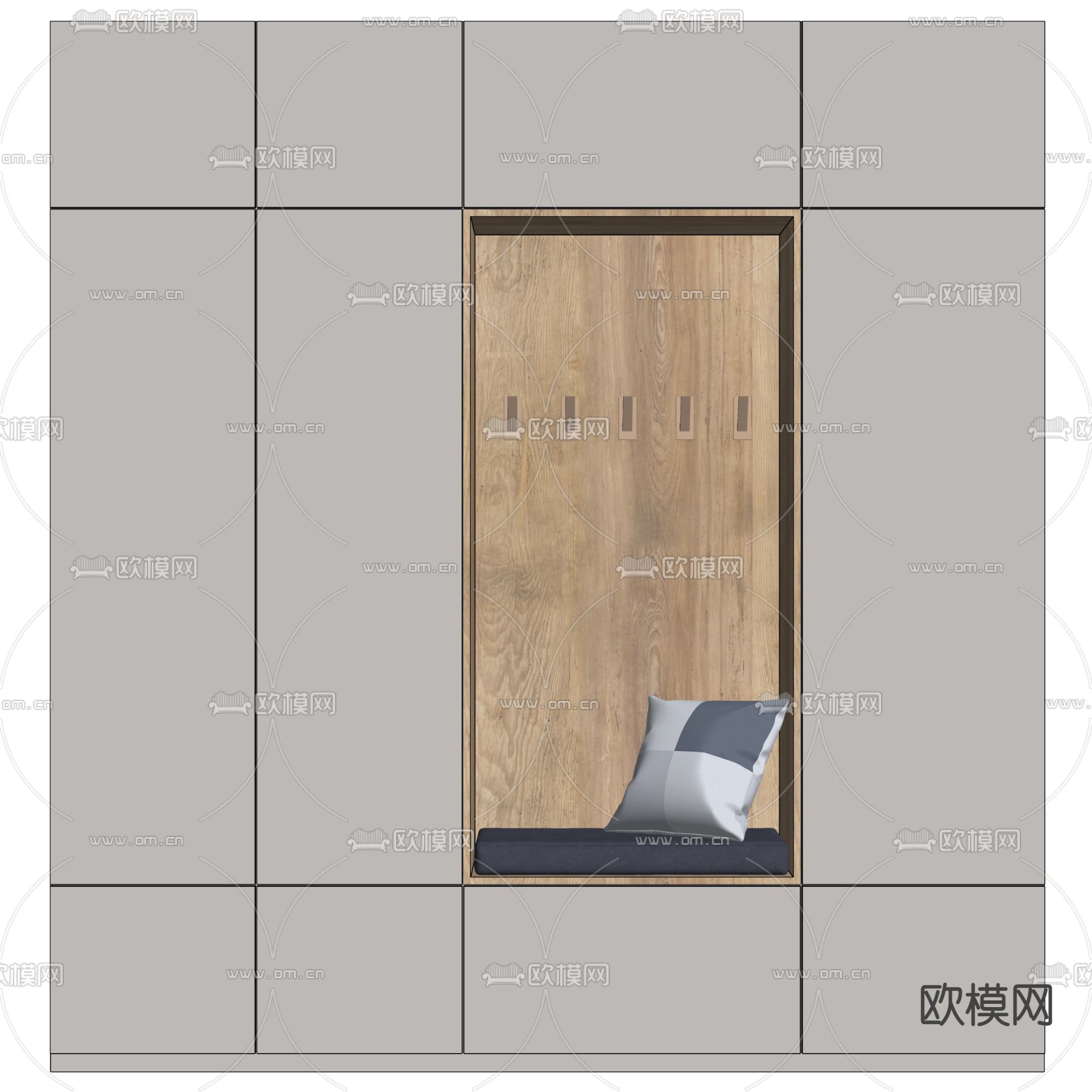 Hallway 鞋柜su模型下载（渲染图2）