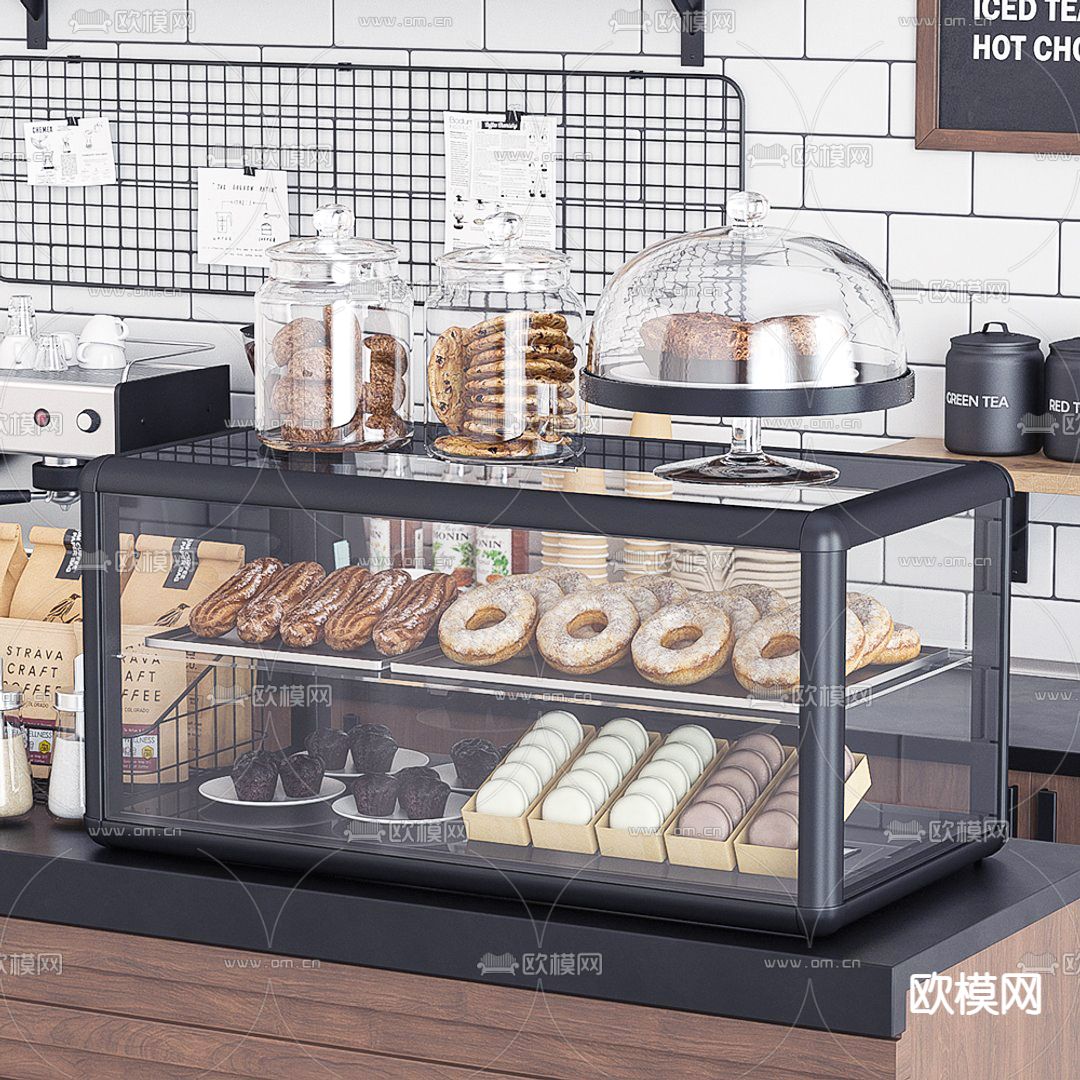 工业风吧台 操作台3d模型下载（渲染图3）