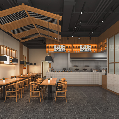  日式料理店su模型 