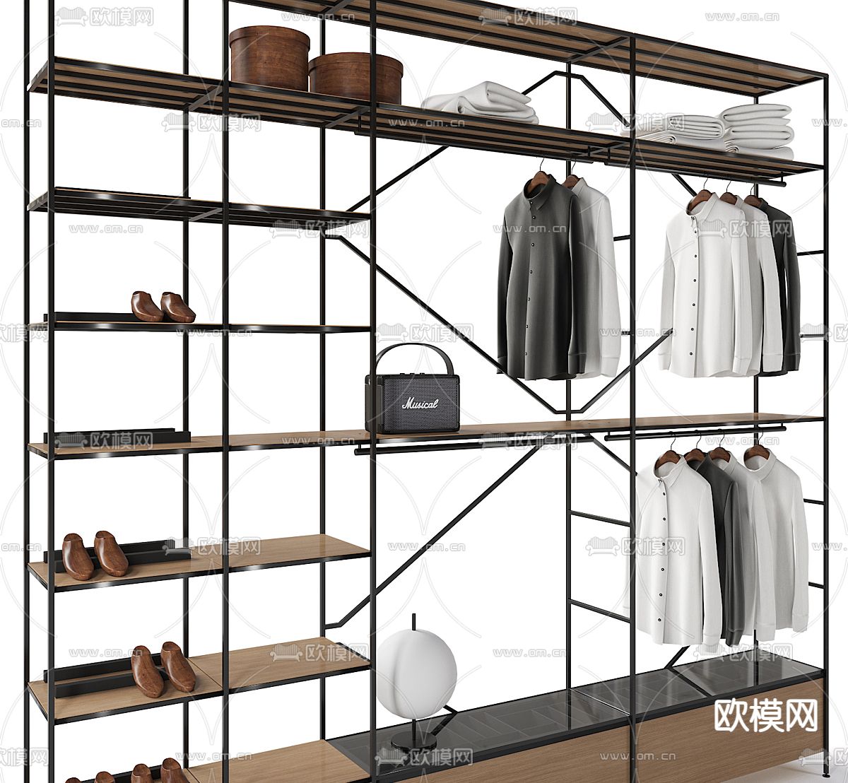 衣柜 衣橱 衣架3d模型下载（渲染图4）