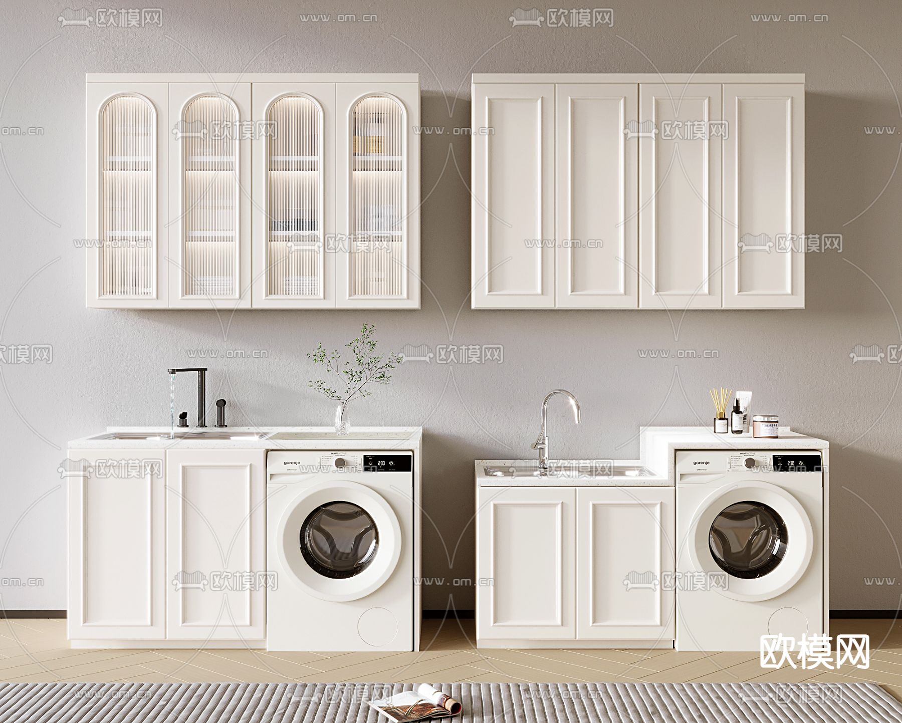 洗衣机柜 浴室柜3d模型下载