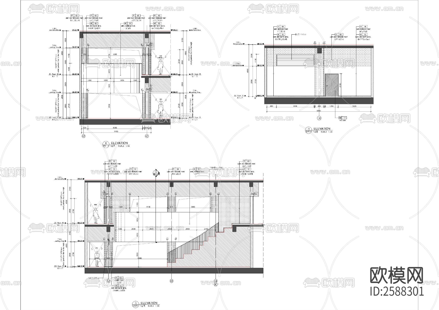 商业走道体育中心景观CAD施工图下载（渲染图6）