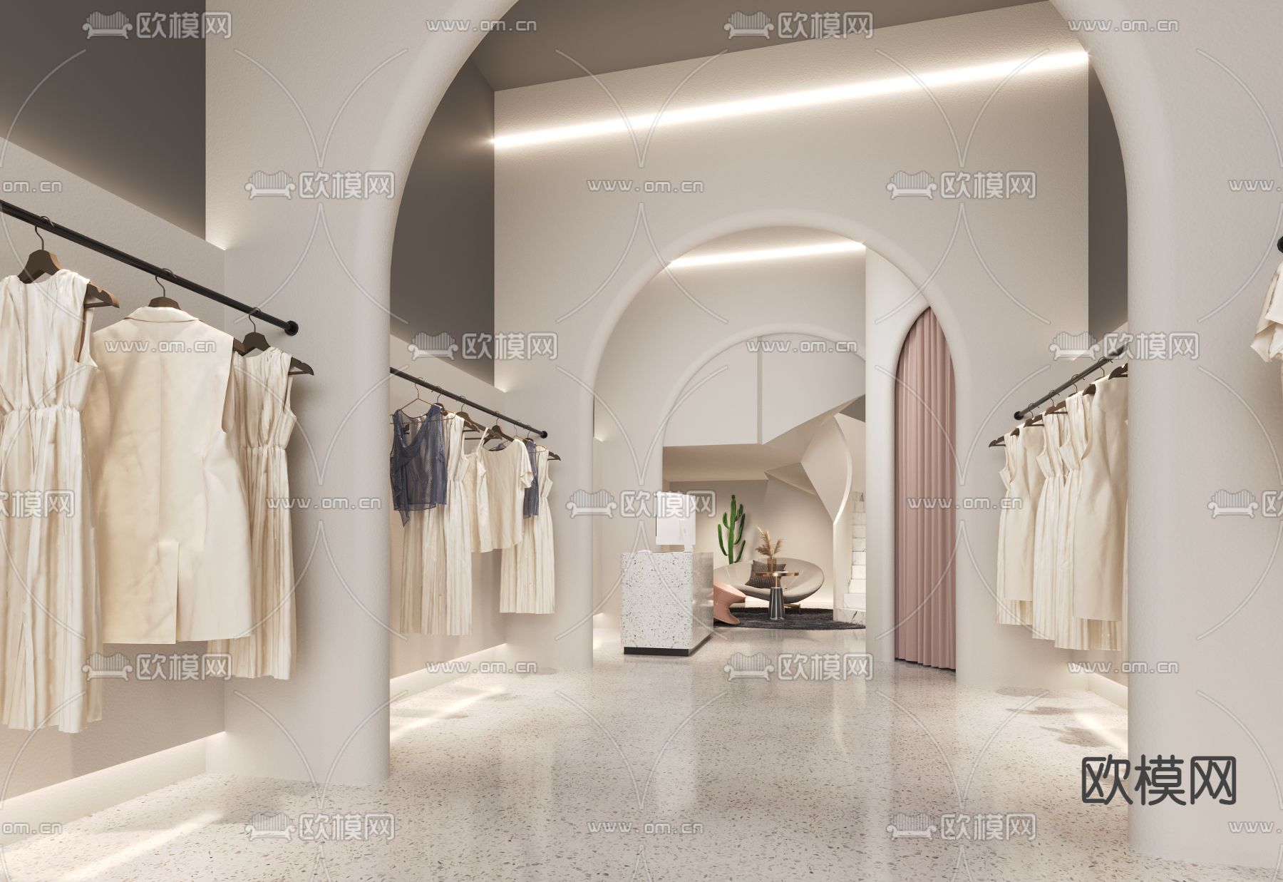 女装店 服装店3d模型下载