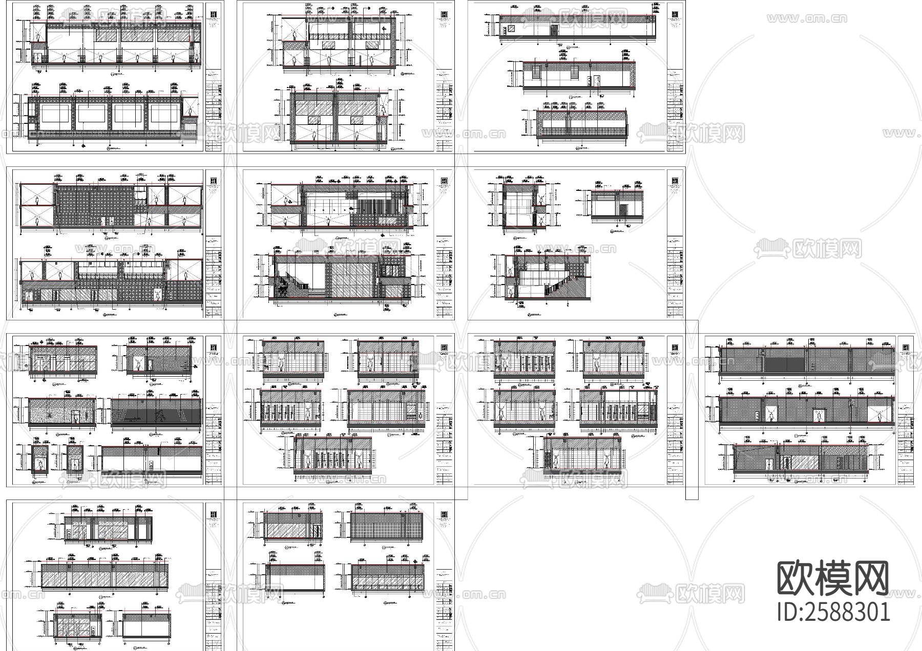 商业走道体育中心景观CAD施工图下载（渲染图5）