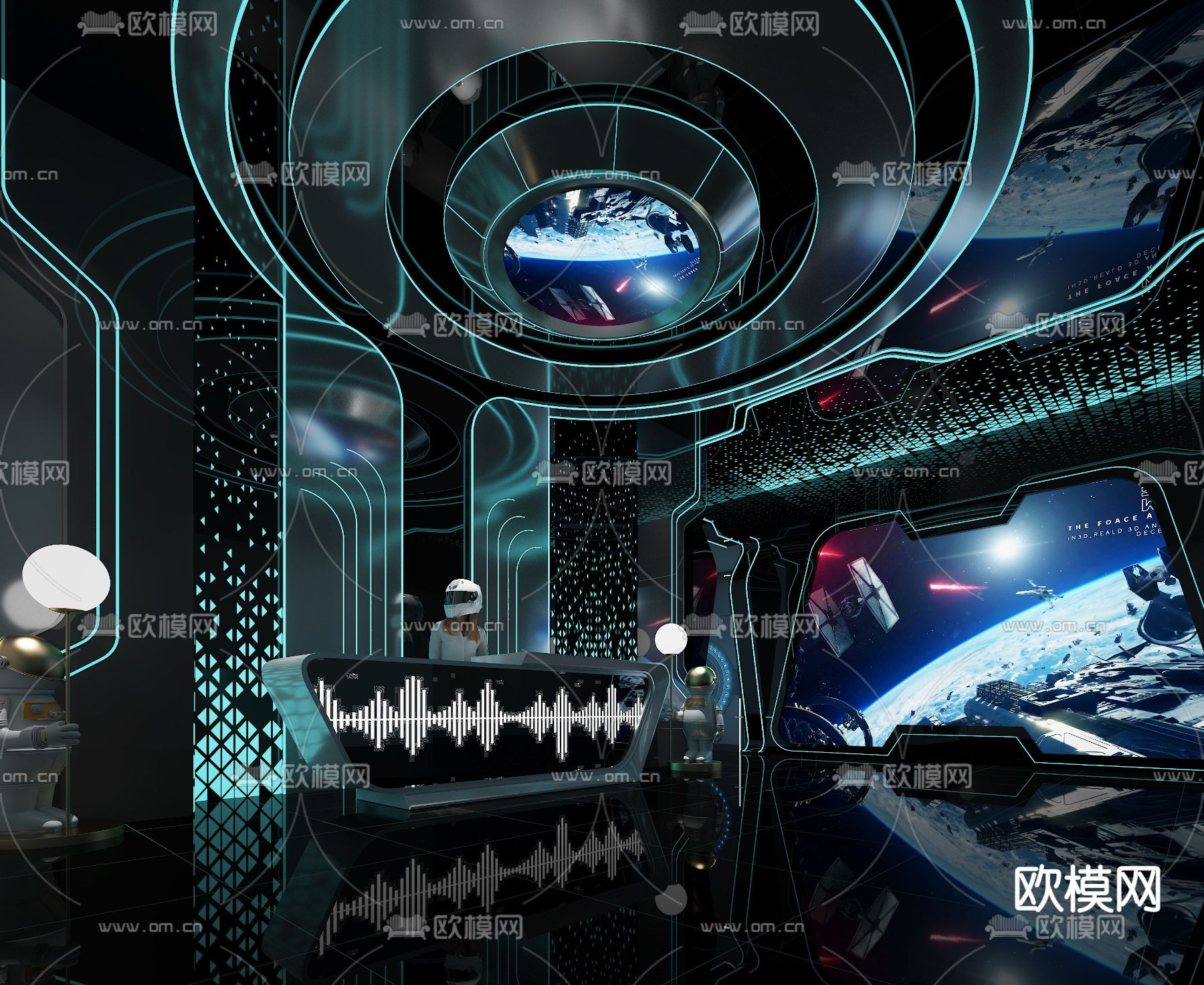 KTV大厅 酒吧 夜总会3d模型下载